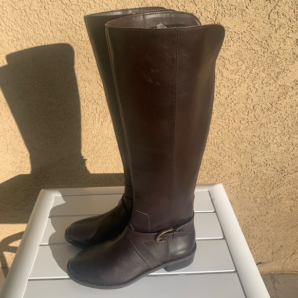 NWT INC International Concepts dark brown leather tall boots size 6.5M - Picture 4 of 16